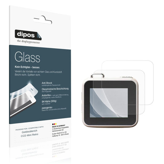Matte Displayschutzfolie von dipos passend für Getdoublerich CCD Mini Retro, 9H kratzfest und blasenfrei montiert