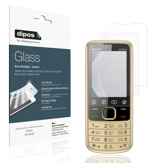 Matte Displayschutzfolie von dipos passend für GFive 4G 6700, 9H kratzfest und blasenfrei montiert