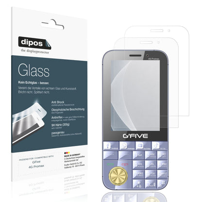 Matte Displayschutzfolie von dipos passend für GFive 4G Promax, 9H kratzfest und blasenfrei montiert