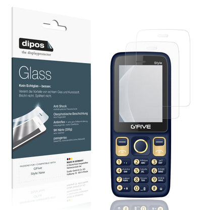Matte Displayschutzfolie von dipos passend für GFive Style New, 9H kratzfest und blasenfrei montiert