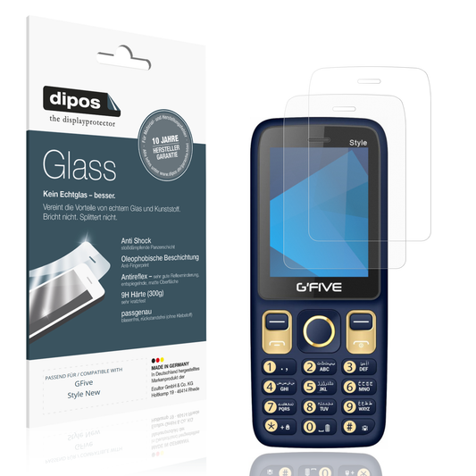 Matte Displayschutzfolie von dipos passend für GFive Style New, 9H kratzfest und blasenfrei montiert