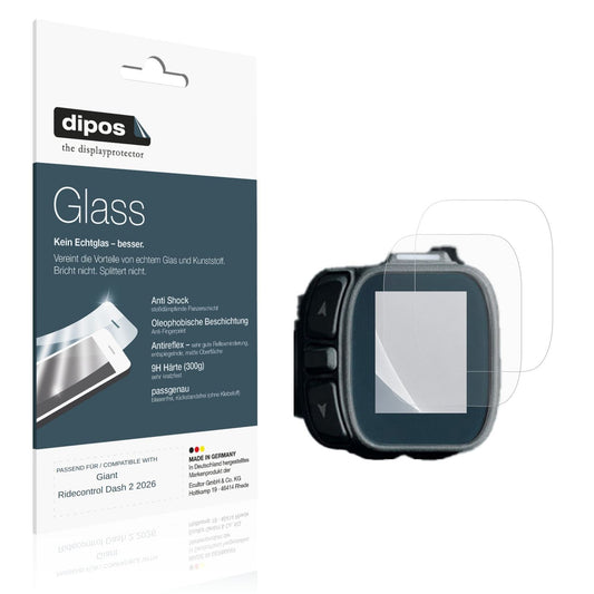 Matte Displayschutzfolie von dipos passend für Giant Ridecontrol Dash 2 2026, 9H kratzfest und blasenfrei montiert
