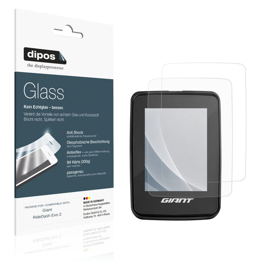 Matte Displayschutzfolie von dipos passend für Giant RideDash Evo 2, 9H kratzfest und blasenfrei montiert