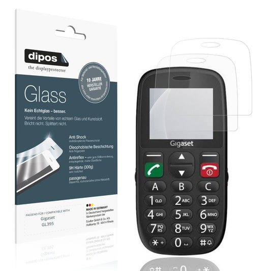 Matte Displayschutzfolie von dipos passend für Gigaset GL395, 9H kratzfest und blasenfrei montiert
