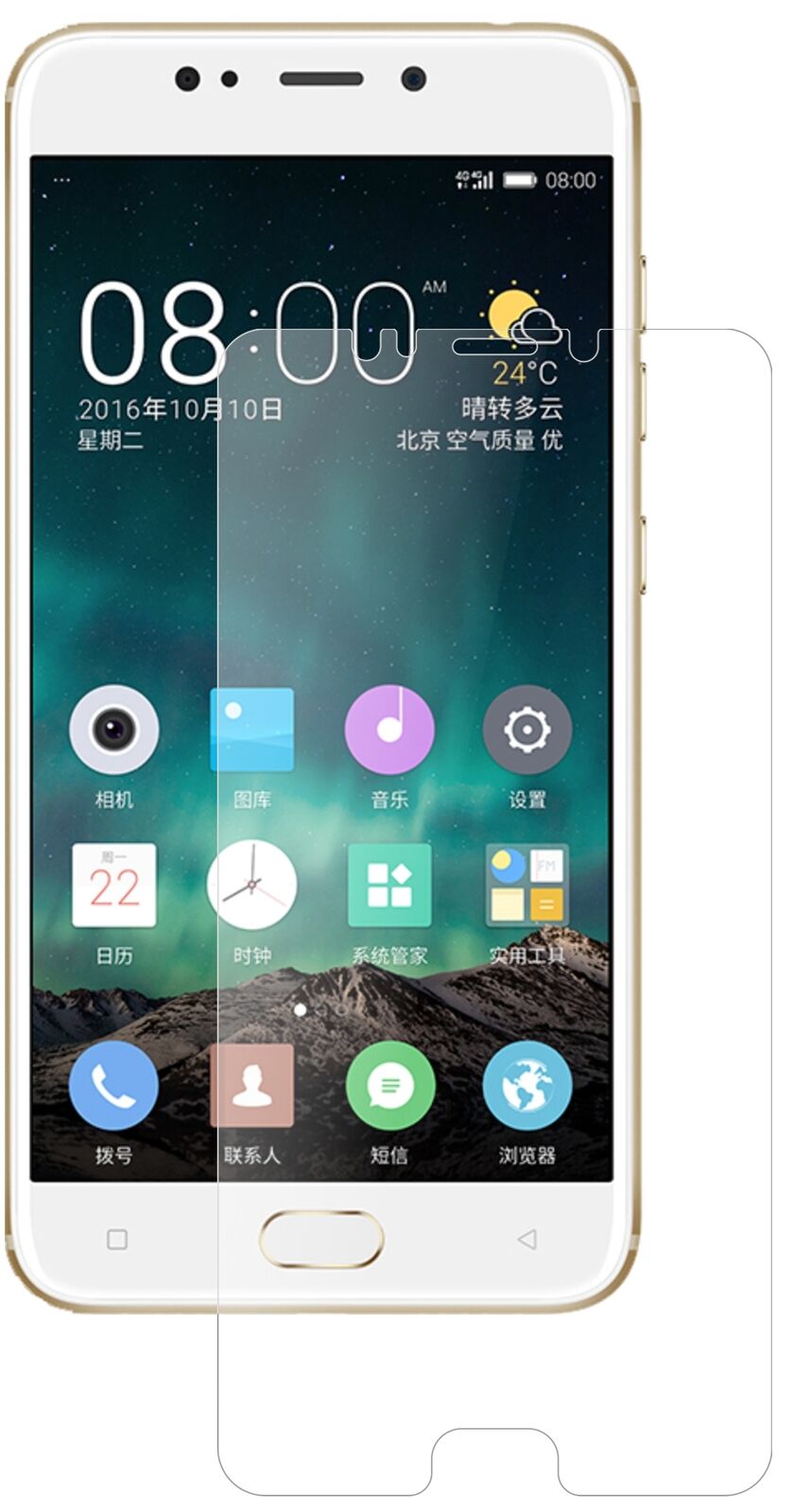 Matte Displayschutzfolie von dipos passend für Gionee S9, 9H kratzfest und blasenfrei montiert