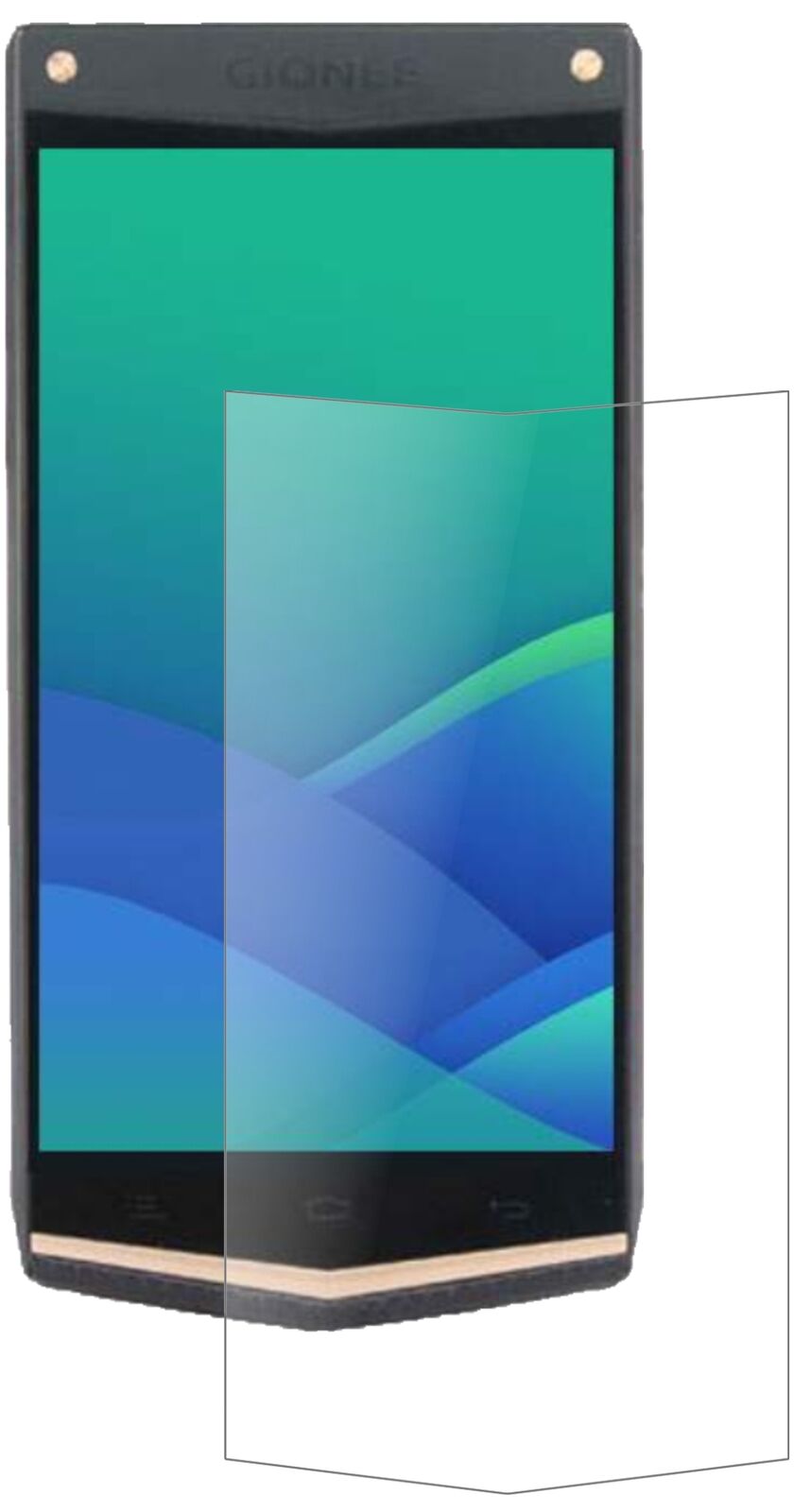 Matte Displayschutzfolie von dipos passend für Gionee W919, 9H kratzfest und blasenfrei montiert