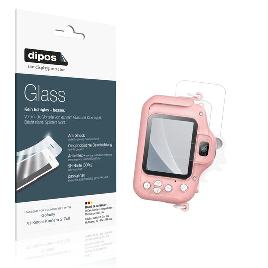 Matte Displayschutzfolie von dipos passend für Gofunly X1 Kinder Kamera 2 Zoll, 9H kratzfest und blasenfrei montiert