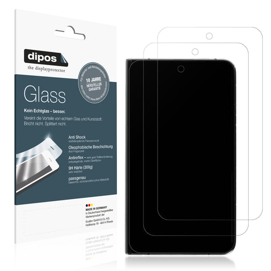 Matte Displayschutzfolie von dipos passend für Google Pixel Fold (Außenseite), 9H kratzfest und blasenfrei montiert