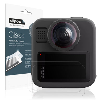Matte Displayschutzfolie von dipos passend für GoPro Max 2, 9H kratzfest und blasenfrei montiert
