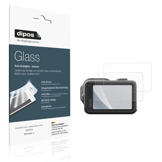 Matte Displayschutzfolie von dipos passend für GoPro Mission 1, 9H kratzfest und blasenfrei montiert