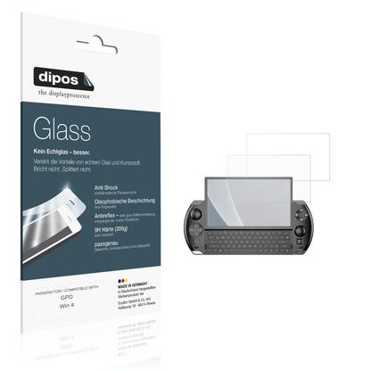 Matte Displayschutzfolie von dipos passend für GPD Win 4, 9H kratzfest und blasenfrei montiert