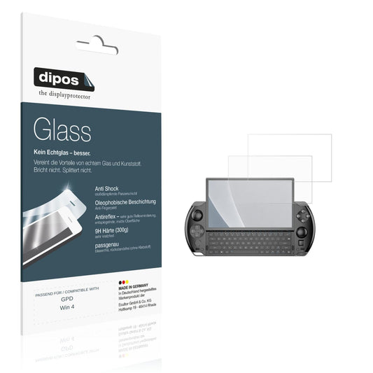 Matte Displayschutzfolie von dipos passend für GPD Win 4, 9H kratzfest und blasenfrei montiert