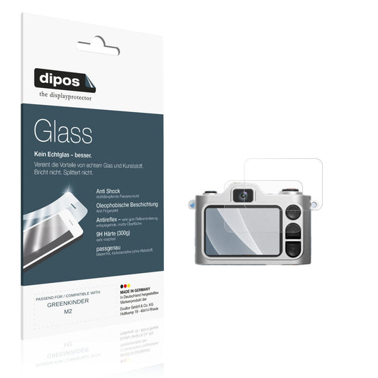 Matte Displayschutzfolie von dipos passend für GREENKINDER M2, 9H kratzfest und blasenfrei montiert