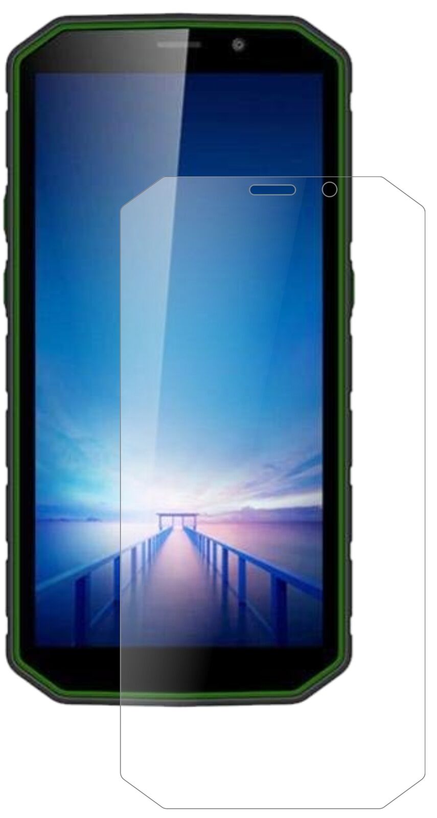 Matte Displayschutzfolie von dipos passend für Guophone XP9800, 9H kratzfest und blasenfrei montiert