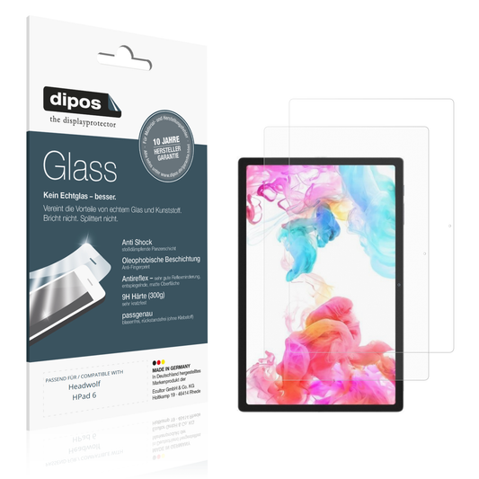 Matte Displayschutzfolie von dipos passend für Headwolf HPad 6, 9H kratzfest und blasenfrei montiert