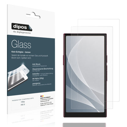Matte Displayschutzfolie von dipos passend für Hiby R8 II, 9H kratzfest und blasenfrei montiert