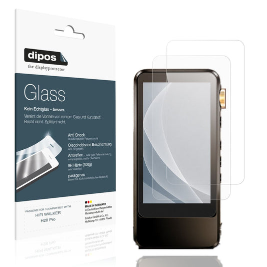 Matte Displayschutzfolie von dipos passend für HIFI WALKER H20 Pro, 9H kratzfest und blasenfrei montiert