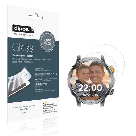 Matte Displayschutzfolie von dipos passend für HIRREO EF24, 9H kratzfest und blasenfrei montiert