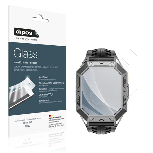 Matte Displayschutzfolie von dipos passend für HIRREO TX12, 9H kratzfest und blasenfrei montiert