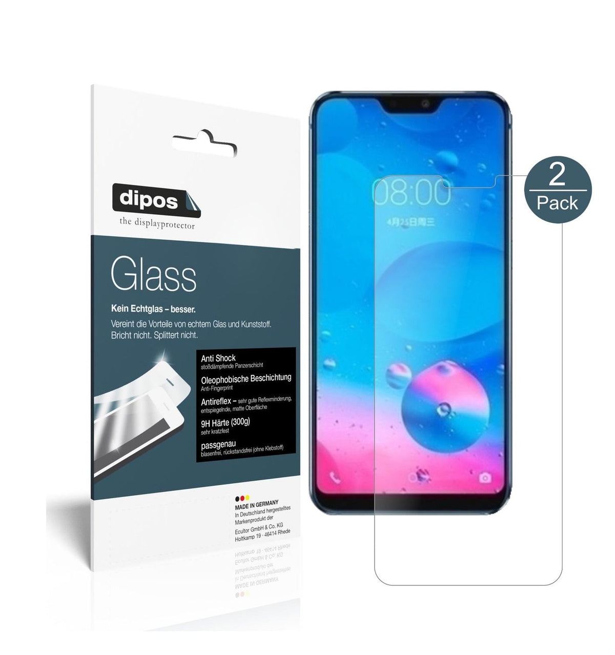 Matte Displayschutzfolie von dipos passend für Hisense H20, 9H kratzfest und blasenfrei montiert