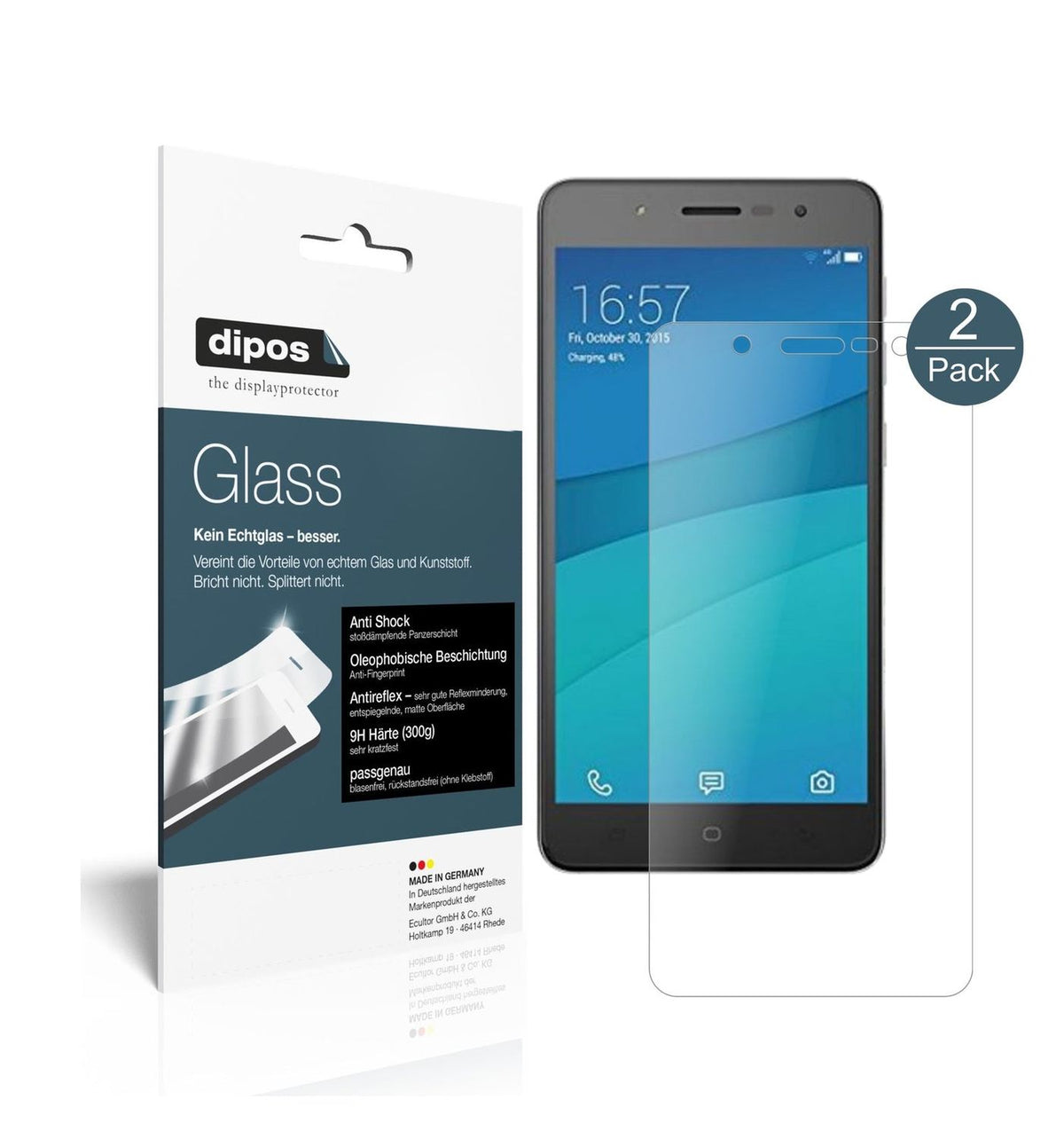 Matte Displayschutzfolie von dipos passend für Hisense L695, 9H kratzfest und blasenfrei montiert