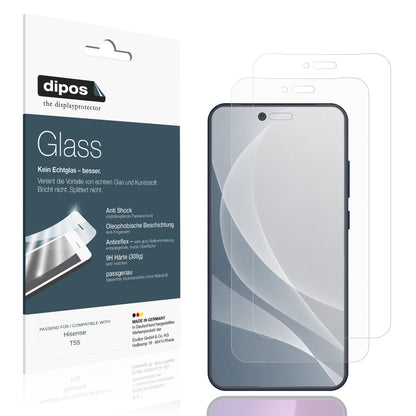 Matte Displayschutzfolie von dipos passend für Hisense T55, 9H kratzfest und blasenfrei montiert