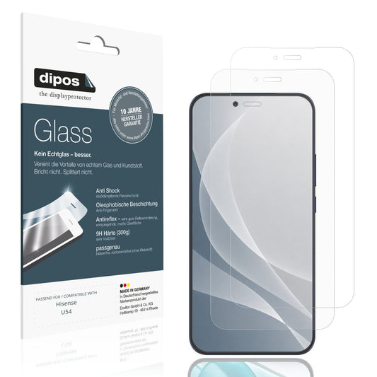 Matte Displayschutzfolie von dipos passend für Hisense U54, 9H kratzfest und blasenfrei montiert