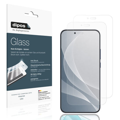 Matte Displayschutzfolie von dipos passend für Hisense U54, 9H kratzfest und blasenfrei montiert