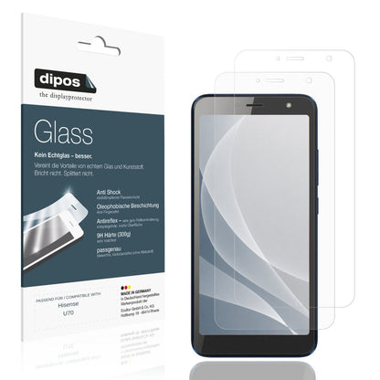 Matte Displayschutzfolie von dipos passend für Hisense U70, 9H kratzfest und blasenfrei montiert