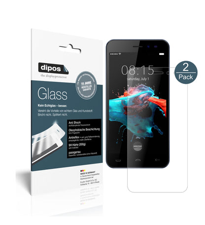 Matte Displayschutzfolie von dipos passend für HOMTOM HT16 2016, 9H kratzfest und blasenfrei montiert