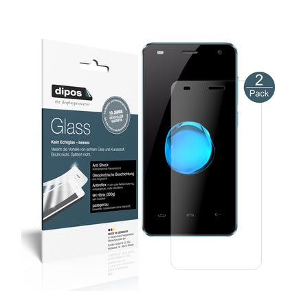 Matte Displayschutzfolie von dipos passend für HOMTOM HT26, 9H kratzfest und blasenfrei montiert