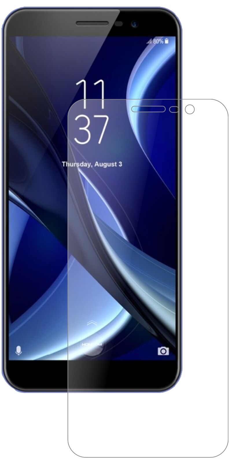 Matte Displayschutzfolie von dipos passend für HOMTOM S16, 9H kratzfest und blasenfrei montiert