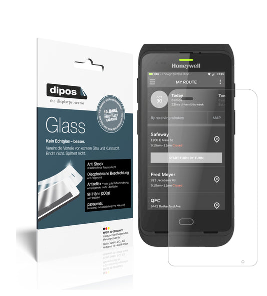 Matte Displayschutzfolie von dipos passend für Honeywell CT40, 9H kratzfest und blasenfrei montiert