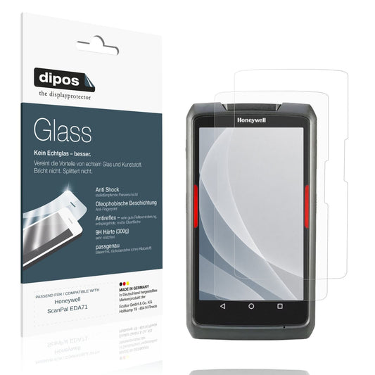 Matte Displayschutzfolie von dipos passend für Honeywell ScanPal EDA71, 9H kratzfest und blasenfrei montiert