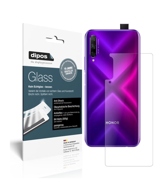 Matte Displayschutzfolie von dipos passend für Honor 9X Rückseite, 9H kratzfest und blasenfrei montiert