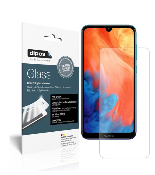 Matte Displayschutzfolie von dipos passend für Huawei Y7 Prime (2019), 9H kratzfest und blasenfrei montiert