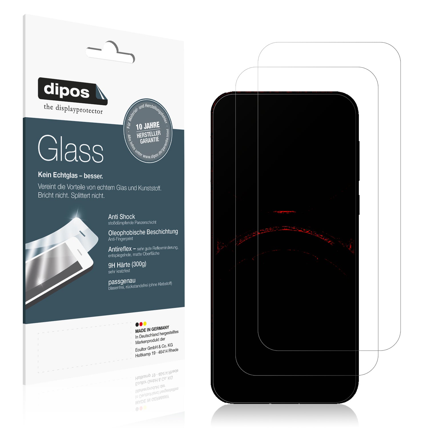 Matte Displayschutzfolie von dipos passend für Honor X5b Plus, 9H kratzfest und blasenfrei montiert