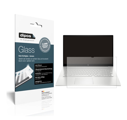 Matte Displayschutzfolie von dipos passend für HP Envy 17-CG1567NG, 9H kratzfest und blasenfrei montiert