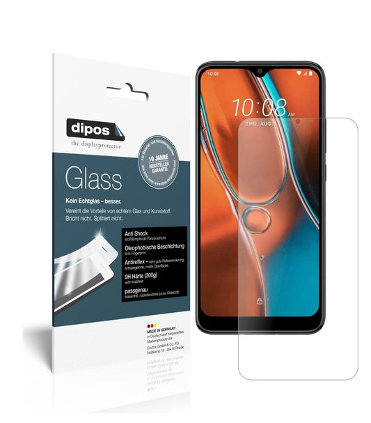 Matte Displayschutzfolie von dipos passend für HTC Wildfire E2, 9H kratzfest und blasenfrei montiert
