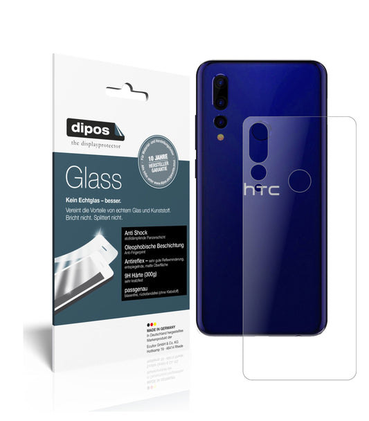 Matte Displayschutzfolie von dipos passend für HTC Wildfire X Rückseite, 9H kratzfest und blasenfrei montiert
