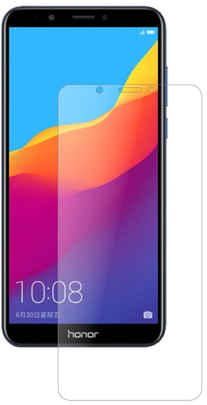 Matte Displayschutzfolie von dipos passend für Huawei Honor 7C, 9H kratzfest und blasenfrei montiert