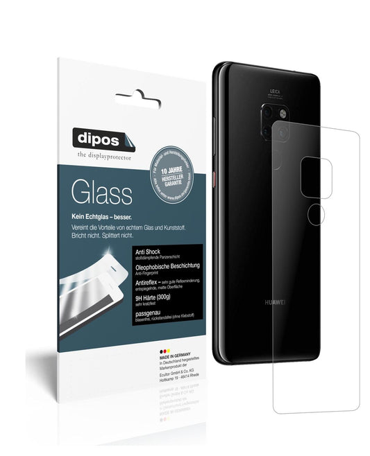 Matte Displayschutzfolie von dipos passend für Huawei Mate 20 Rückseite, 9H kratzfest und blasenfrei montiert