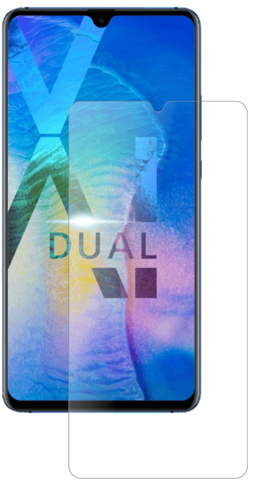Matte Displayschutzfolie von dipos passend für Huawei Mate 20 X, 9H kratzfest und blasenfrei montiert