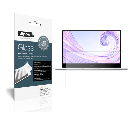 Matte Displayschutzfolie von dipos passend für Huawei MateBook D14, 9H kratzfest und blasenfrei montiert