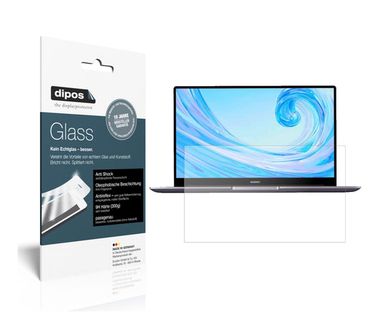 Matte Displayschutzfolie von dipos passend für Huawei MateBook D15, 9H kratzfest und blasenfrei montiert