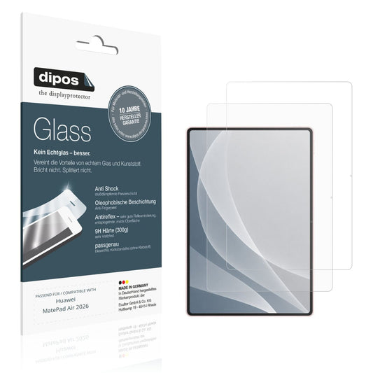 Matte Displayschutzfolie von dipos passend für Huawei MatePad Air 2026, 9H kratzfest und blasenfrei montiert
