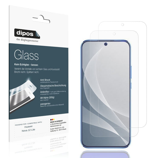 Matte Displayschutzfolie von dipos passend für Huawei Nova 12 Lite, 9H kratzfest und blasenfrei montiert