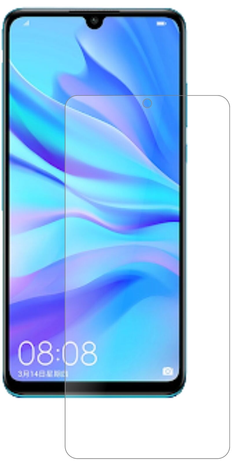 Matte Displayschutzfolie von dipos passend für Huawei Nova 4e, 9H kratzfest und blasenfrei montiert