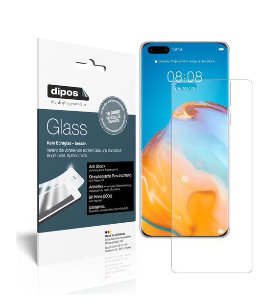 Matte Displayschutzfolie von dipos passend für Huawei P40 Pro, 9H kratzfest und blasenfrei montiert
