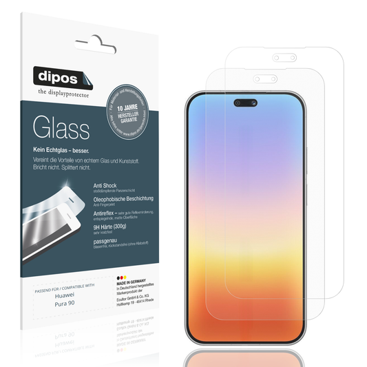 Matte Displayschutzfolie von dipos passend für Huawei Pura 90, 9H kratzfest und blasenfrei montiert